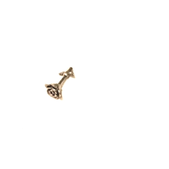 🌷 NWT 925 Sterling Silver Rose Cartilage Stud Earring- UNISEX- Pierced Earring - Picture 1 of 9